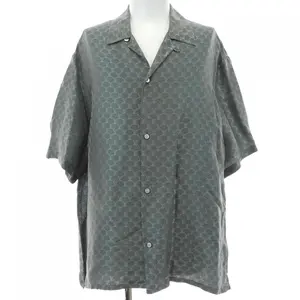 Pre-owned Louis Vuitton Silk Small Leather Goods Short Sleeve Jacquard Blend Shirt