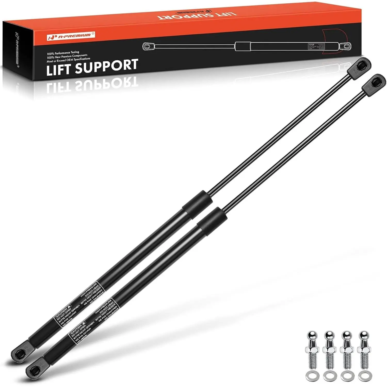 A-Premium 35.43 inch 60lb/267N Lift Supports Gas Spring Shock Struts | for Leer Camper Shell Truck Topper Canopy Door Window RV Storage Bed Tonneau Cover Toolbox Snugtop Cabinets Floor, Set of 2
