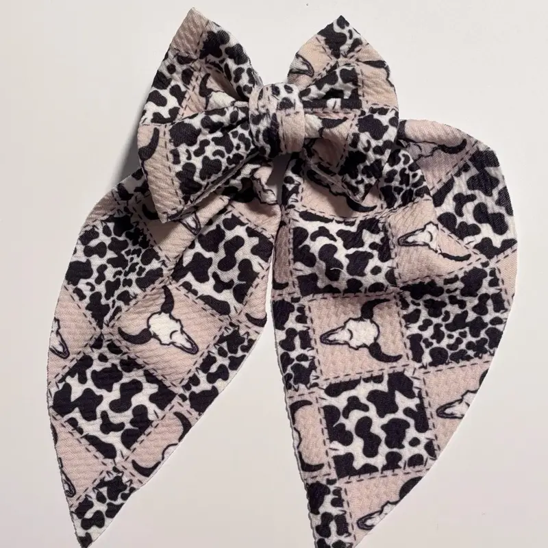 Mommy Western Bow - Leopard Print Design Accessory