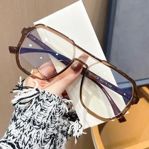 Unisex Simple Style Plain Color TR Frame Eyeglasses, Basic Fashion Eyeglasses, Casual Anti-blue Light Eyeglasses for Everyday Use, Bluelight Glasses