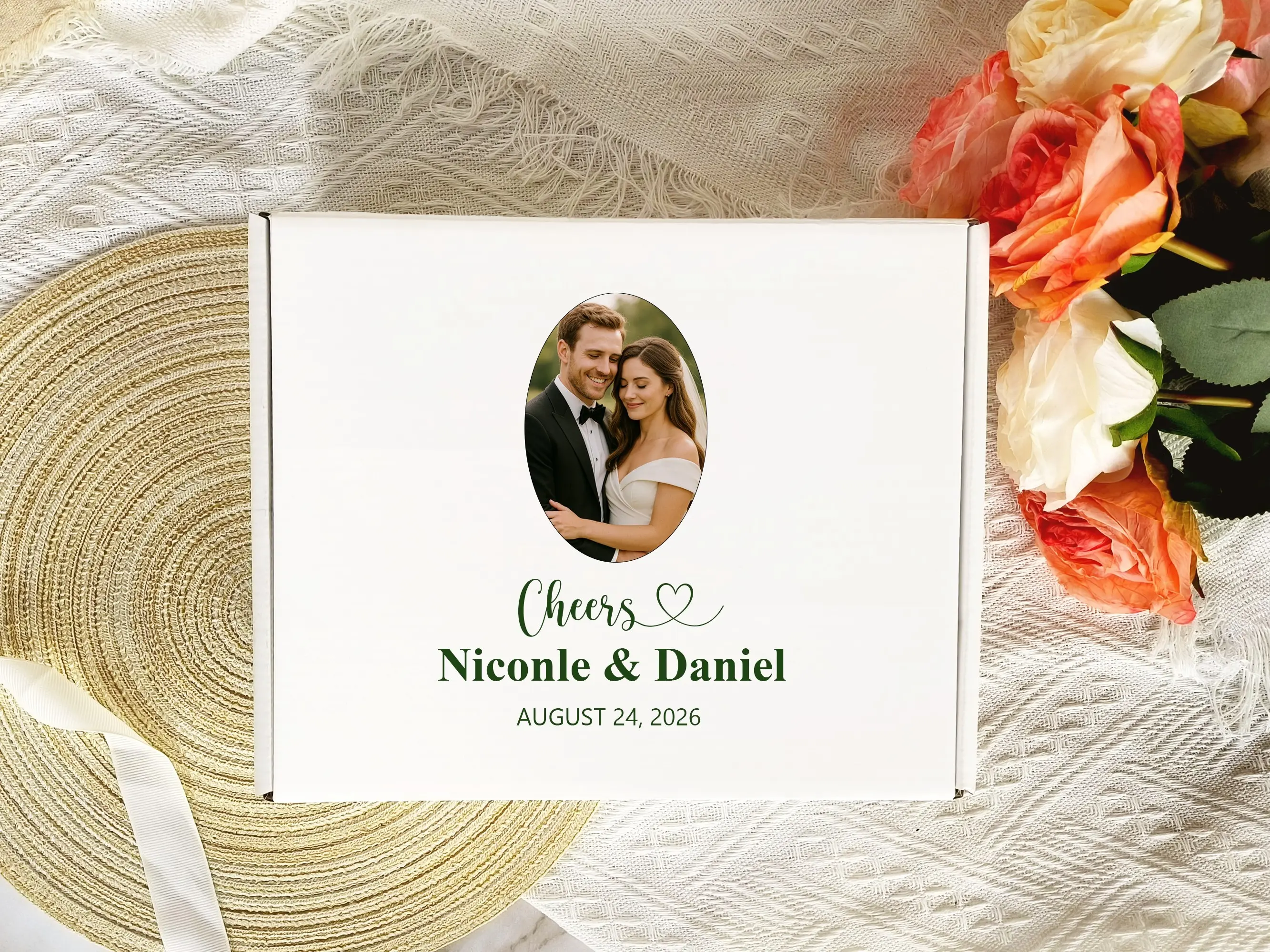 Custom Photo Bridesmaid Proposal Box – Personalized Name Gift Set with Robe, Candle, Lip Balm & Card