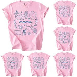 Comfort Colors Custom Floral Mama Shirt - Blossom Color, Floral Nana T-Shirt, Personalized Mothers Day Gift, Grandma Lala Auntie Mimi Gigi Lolly Yaya Shirt - AMBER