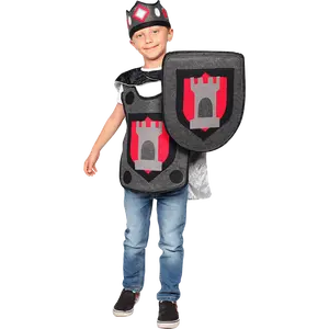 Knight Costume For Kids - Includes Tunic, Cape, Shield & Crown - Boys Costume For Halloween, Role Play , Pretend Play Fun, Theme Party & Cosplay Costume Party