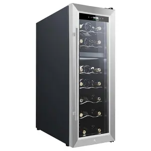 18 Bottle Wine Fridge, Dual Zone, Adjustable Temp, Stainless Steel Handle