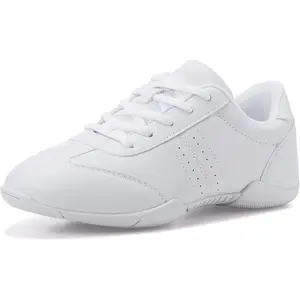 Teen Girls white Cheerleading Dance Shoes Sports Training Tennis Shoes Walking Breathable Competition Cheerleading Sneakers