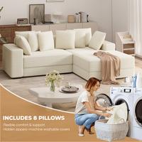 Beige-L Shape-Right Chaise