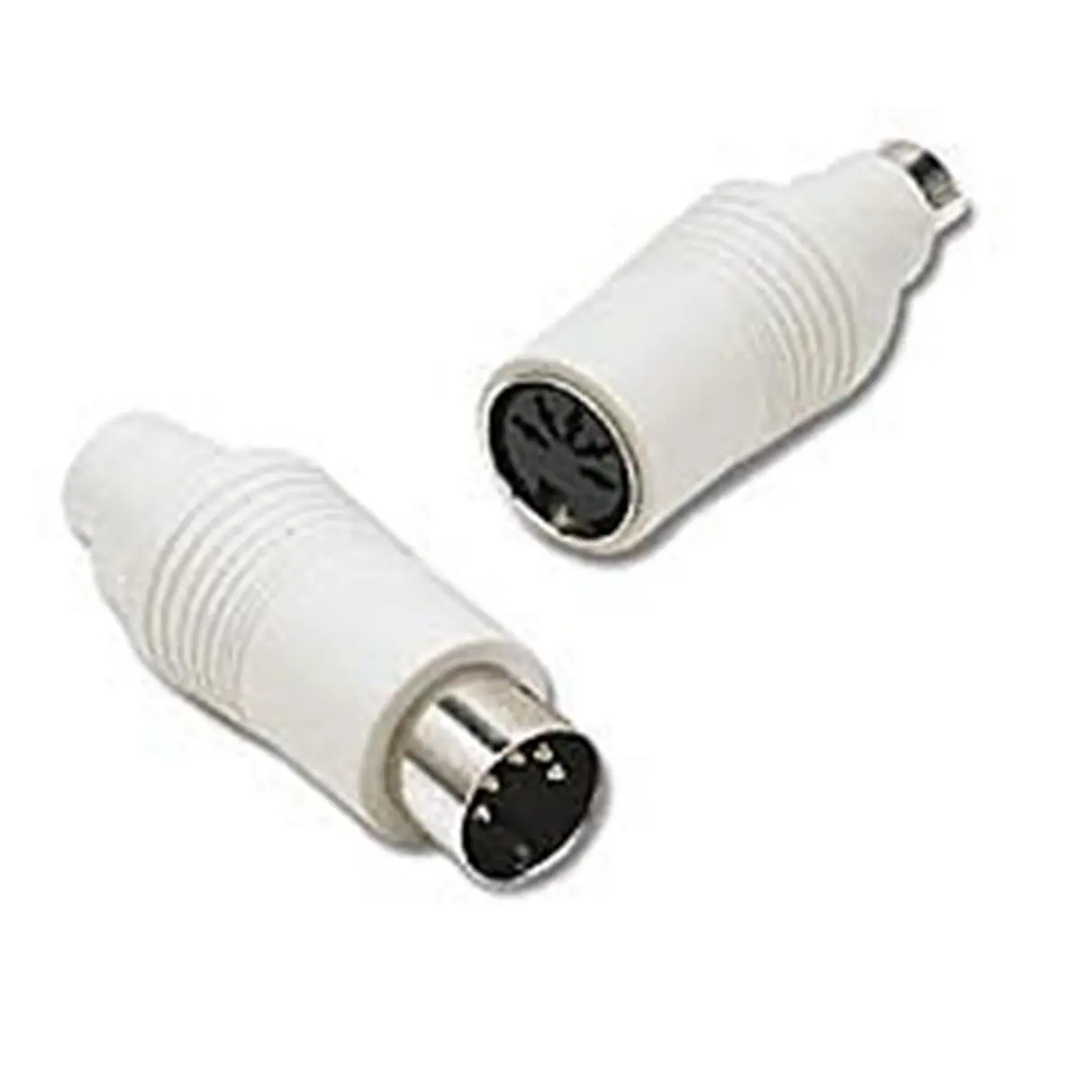 212 MAIN PS/2 6-Pin Mini-DIN Female to AT 5-Pin DIN Male Keyboard Connector Adapter, Fully Molded for EMI/RFI Interference Protection, Legacy Device Compatibility, Connectors