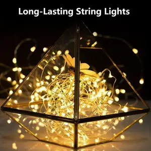 Cool White Fairy Lights 6 Pack 3ft 20 LED Battery Operated 3 Modes Waterproof Mini Lights for Christmas Wedding Vases Long Lasting String Lights