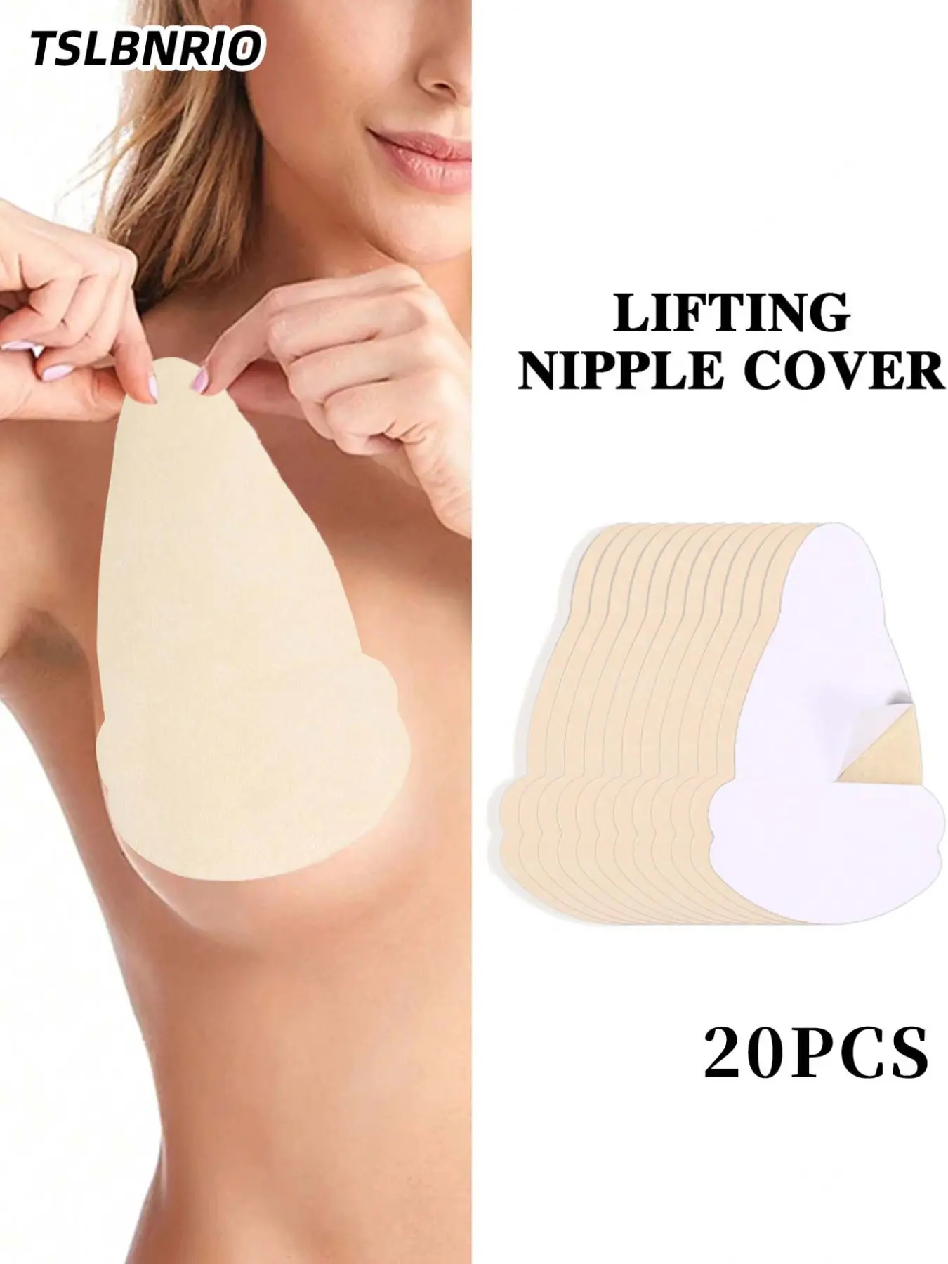 10 Pairs of Gourd-Shaped Disposable Breast Adhesive Patches, Large Size Push-Up Stickers with Moderate Adhesion, Perfect for Backless Dresses and
