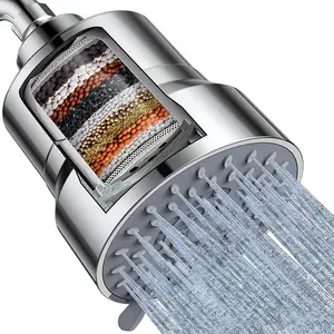 Shower Head with Filter, 1 Set Multi-layer Water Filter, Household Bathroom Shower Head, Bathroom Accessories for Home and Hotel, Pressure Showerhead, Rainfall Shower Head