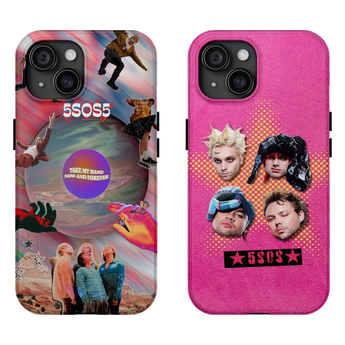 Fashion Band 5-5Sos Y2K Style INS Phone Case Suitable for IPhone 18 17 16 15 14 13 12 11 Pro Max Plus Air Protective Drop-proof Gift Unique Design