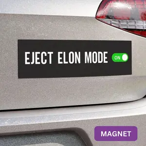 Eject Elon Mode Anti Elon Musk Bumper Sticker, Anti Elon Sticker for Car EV Tesla Fridge, Gift Stickers Bumper Sticker Tesla Owner Decor