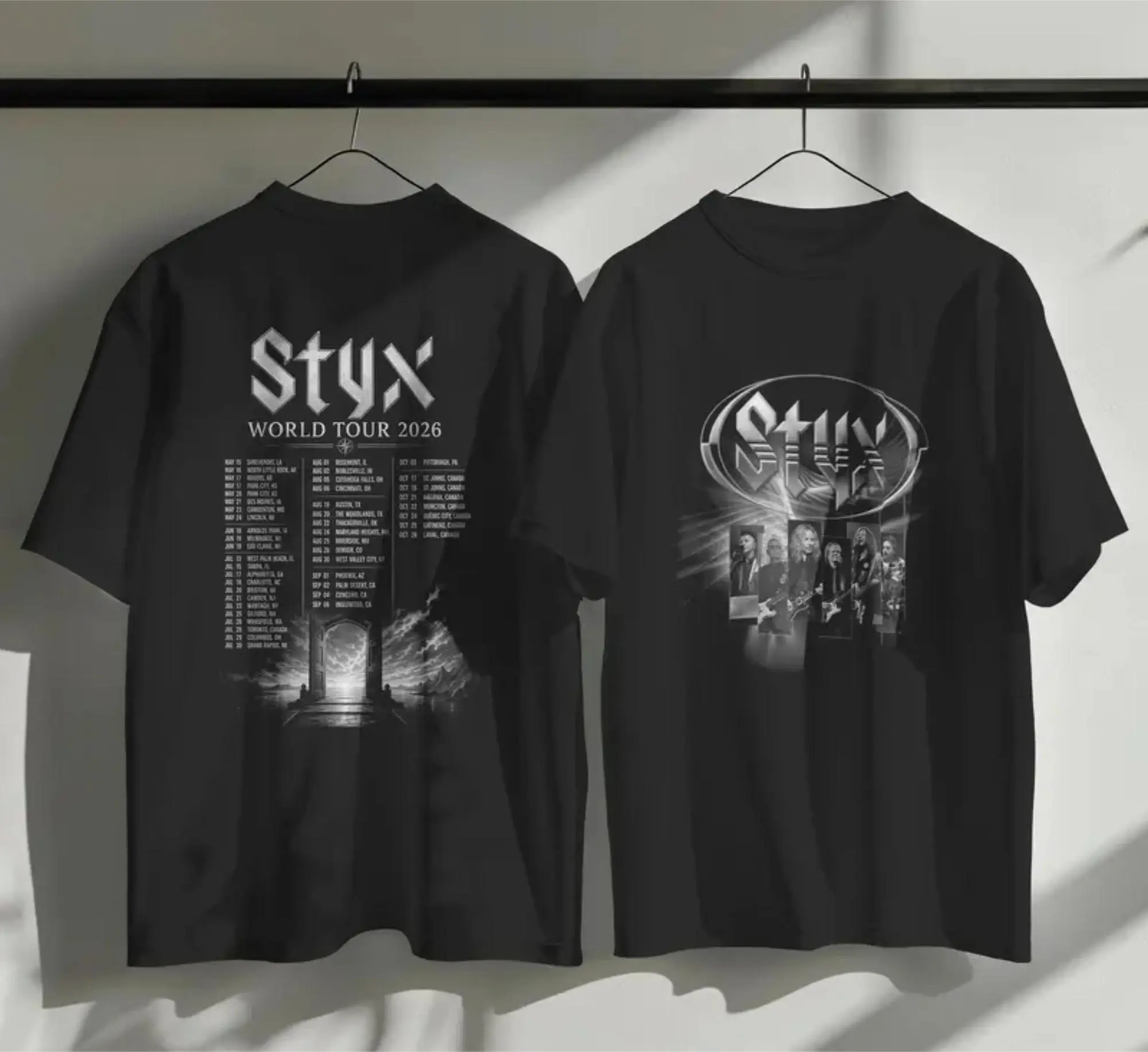 Styx World Tour 2026 T-Shirt, Retro Rock Band Concert Merch