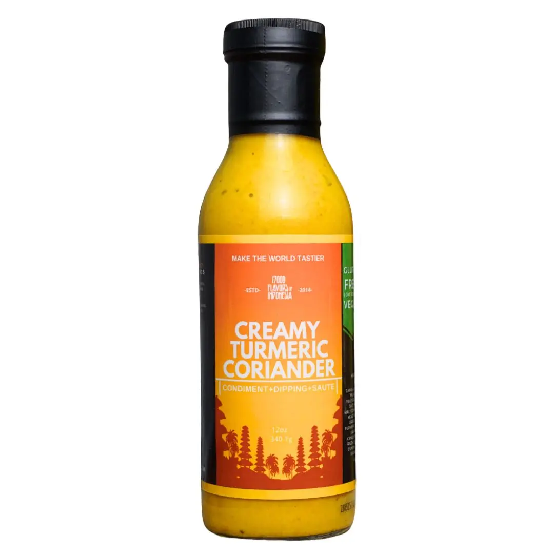 Creamy Turmeric Coriander Vegan and Gluten-Free Sauce with Kaffir Lime Leaf, Lemongrass, and White Pepper for Flavorful Dishes