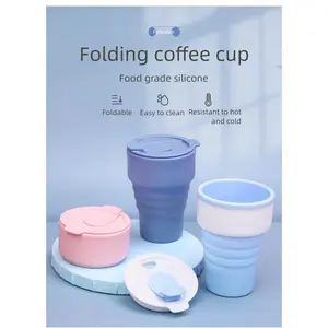 Portable Coffee Cup Outdoor Travel Travel Cup Foldable Eco-friendly Silicone Water Cup Water Bottle Compression Pocket Cup