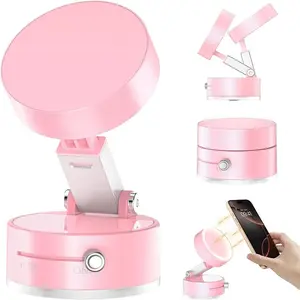 Vacuum Magnetic Phone Stand, Foldable Portable Suction Cup Holder, Compatible with Apple & Android, Kitchen and Car Installation Essential