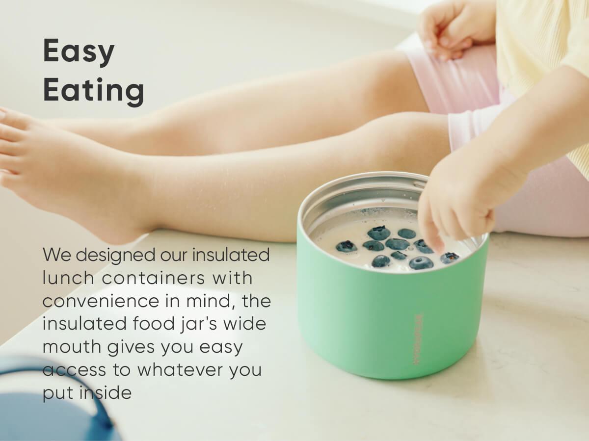 Hydrapeak 18oz Foodie Stainless Steel Vacuum Insulated Thermos Food Jar | Thermos for Hot and Cold Food, Wide Mouth Leak-Proof, 10 Hours Hot / 16 Hours Cold