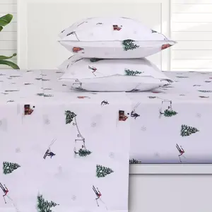 Azores Home Full Aspen Cotton Flannel Extra Deep Pocket Sheet Set