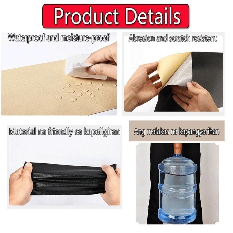 【20x54 INCH】Car Seat Cushion and Sofa Self Adhesive Leather Repair Patch for Furniture and DIY Lovers Large Professional Sheet for Couch Sofa and Car Seat Renovation with Strong Glue stickers