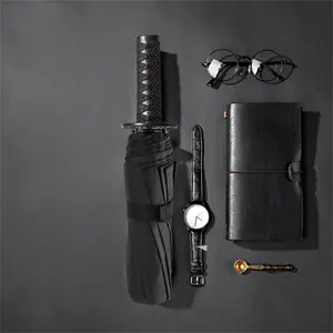 Creative folding umbrella Japanese samurai sword umbrella windproof sunscreen rainproof personality animation