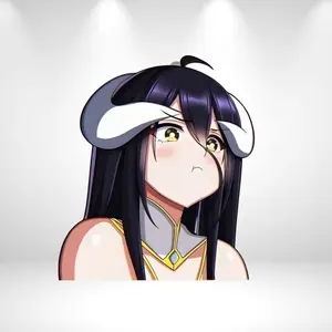 Albedo Anime Sticker  Overlord Albedo Fan Art  Cute Anime Waifu Sticker