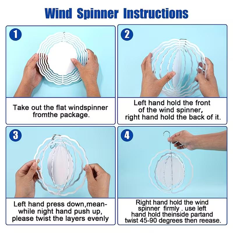 1pc of The "Whimsical Grace" 3D Metal Wind Spinner Featuring Rainbow Colors And a Mandala Design, Making It an Excellent Gift for Women, Mothers, Grandmothers, And Wives. It'S Perfect for Both Outdoor And Indoor Decoration