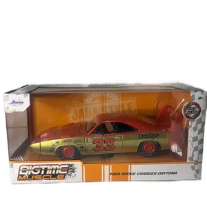 1969 DODGE CHARGER DAYTONA #33 RED & GOLD 1/24 DIECAST MODEL CAR BY JADA 36297