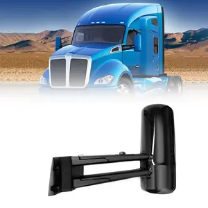 TORQUE Black Mirror Driver Side Set for 2014-2021 Kenworth T680 T880 W990 Series Power Heated Driver Left Side LHD (TRKWN019ALS32)