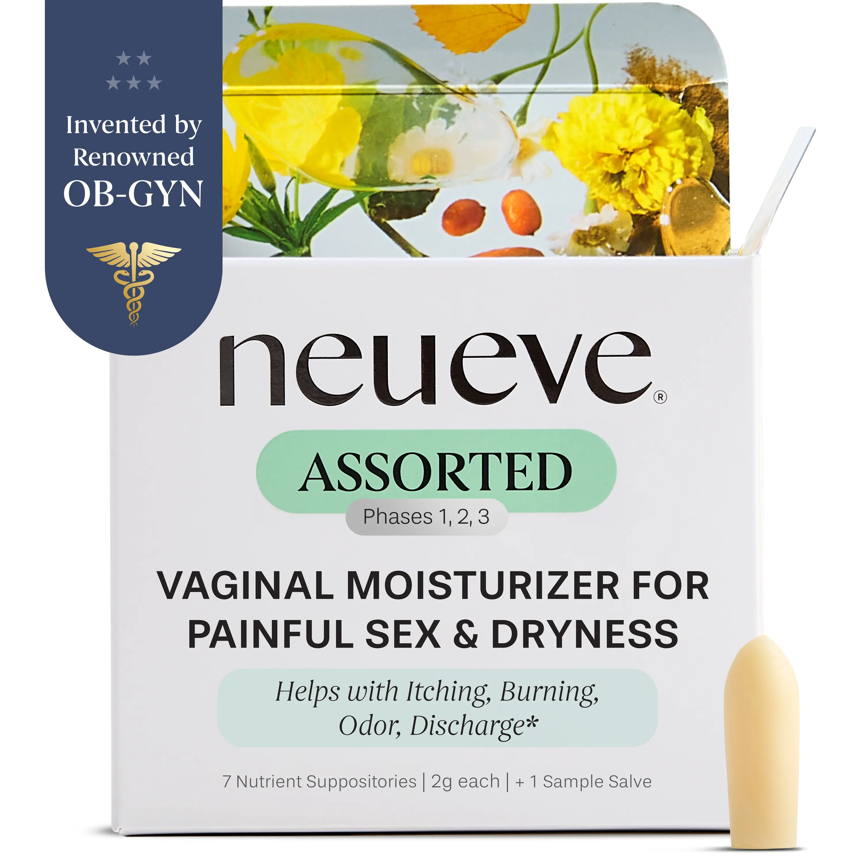 Assorted Vaginal Moisturizers | For Vaginal Dryness, Odor, Atrophy and Painful Sex | Invented by OBGYN | NeuEve