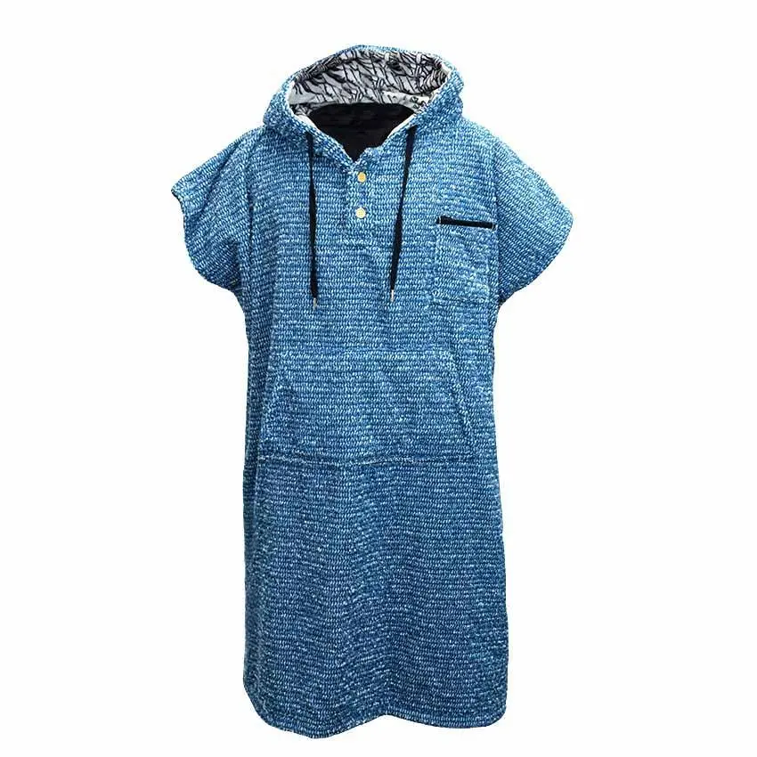 Blanket Hoodie | Indigo Surf Poncho | 100% Cotton Wearable Blanket Robe | As Seen on Netflix's Beef Season 2