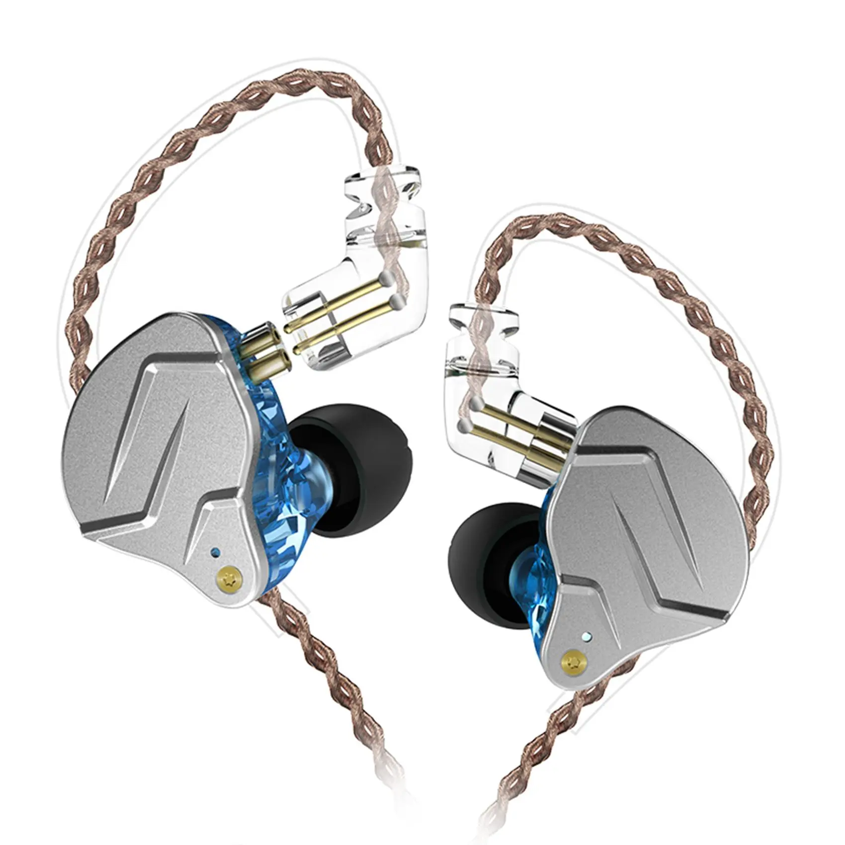 KZ ZSN Pro in-ear Monitor Earphone, In Ear Monitors, In Ear Design, Hybrid Dynamic Driver Balanced Armature Wired Earbuds, Wired Headset, Deep Bass Headphones, Suitable for Enthusiasts/Musicians/Students