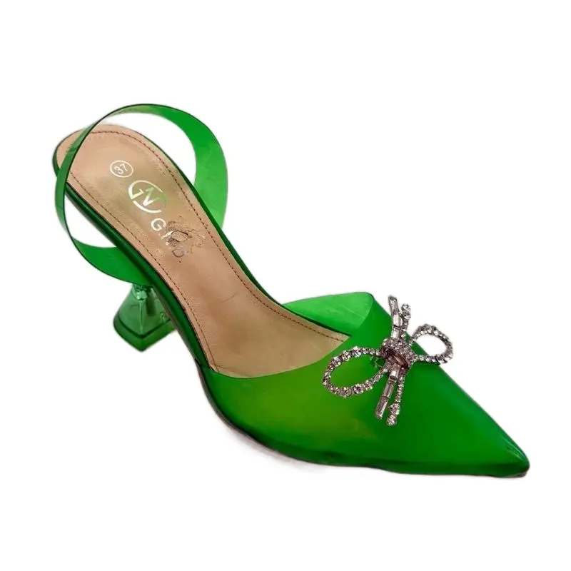 Women's Jelly Chunky Bow Block Heels Sandal - Comfortable & Stylish for Casual & Party Wear