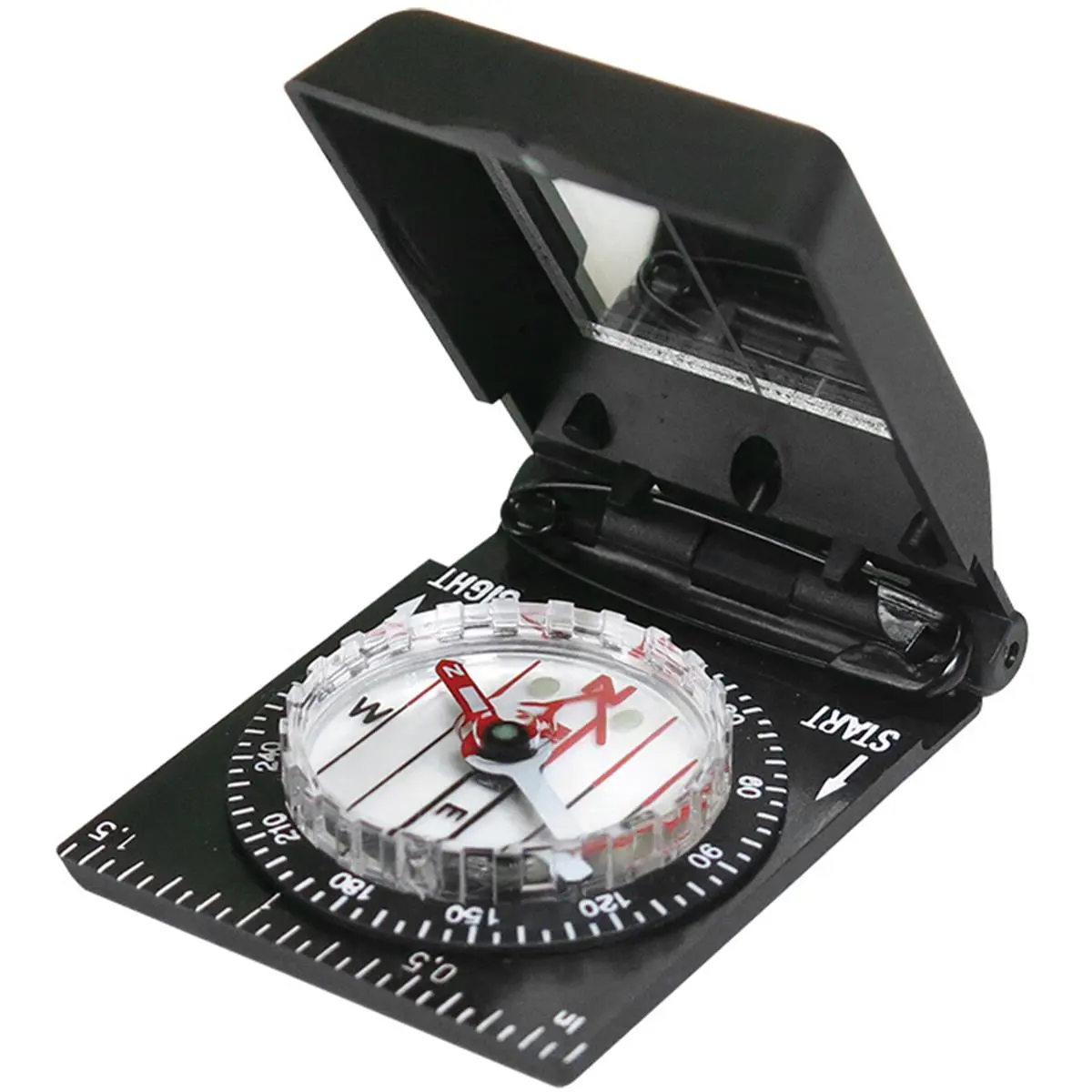 212 MAIN Silva Mini Mirror Sighting Compass - Compact Illuminated Travel Accessory with Built-In Compass for Boating, Outdoor Sports