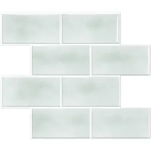 10-Sheet Subway Tile Peel and Stick Backsplash, Self Adhesive Vinyl Tiles, Stick on Backsplash and Bathroom(Thicker Design) home living room trifold  mirror