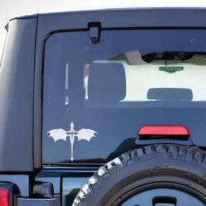 Fourth Wing Dragon Car Decal: Bookish Fantasy Sticker