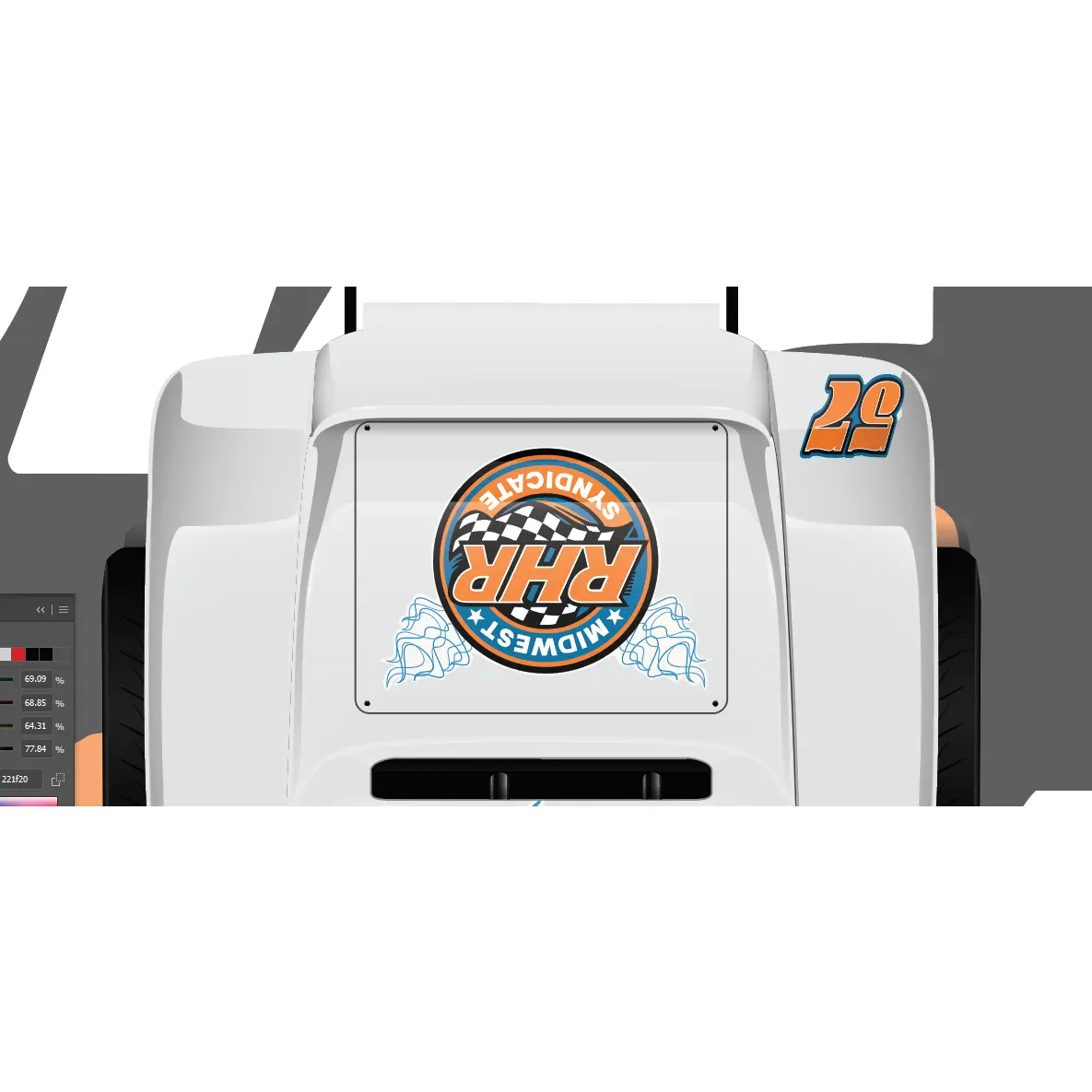 LEGENDS TRUNK HATCH COVER CUSTOM SPONSOR-PARTNER VIYNL LARGE