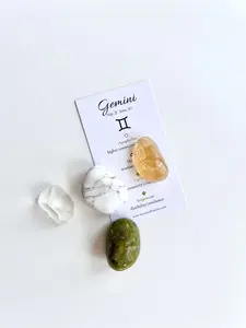 Gemini Crystal Tumble Set - Zodiac Crystal Set