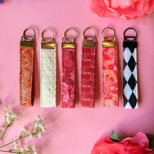 Custom Keychain Fabric Fob - Variety of Patterns and Colors Available for Personalization