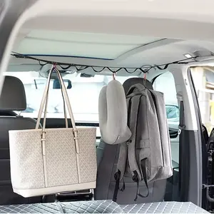 Adjustable Car Hanging Storage Strap, 80-130cm Extendable Vehicle Lanyard for Clothes, Water Bottles & Groceries
