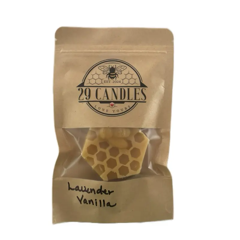 29 Candle Lavender Vanilla Wax Melts with Honeycomb and Bee Design