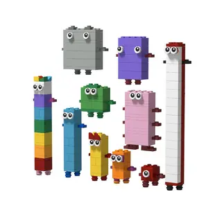 Number Building Blocks Toy, 260pcs/set Cartoon Doll Model, Math Enlightenment Learning Toy for Gifts, Birthday Gift for Family & Friends