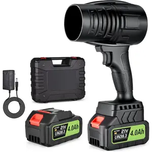 Leaf Blower Cordless  Charger, Electric Cordless Leaf Blower Handheld, and Lightweight with High Speed Power for Lawn Or Patio Portable Air Blowers 21V Black