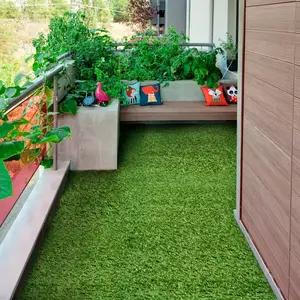 #PetFriendly #HomeDecor Indoor Plush Artificial Grass Rug - 1.38" Thick UV-Resistant Fake Grass Mat for Living Room, Nursery, Pet Area