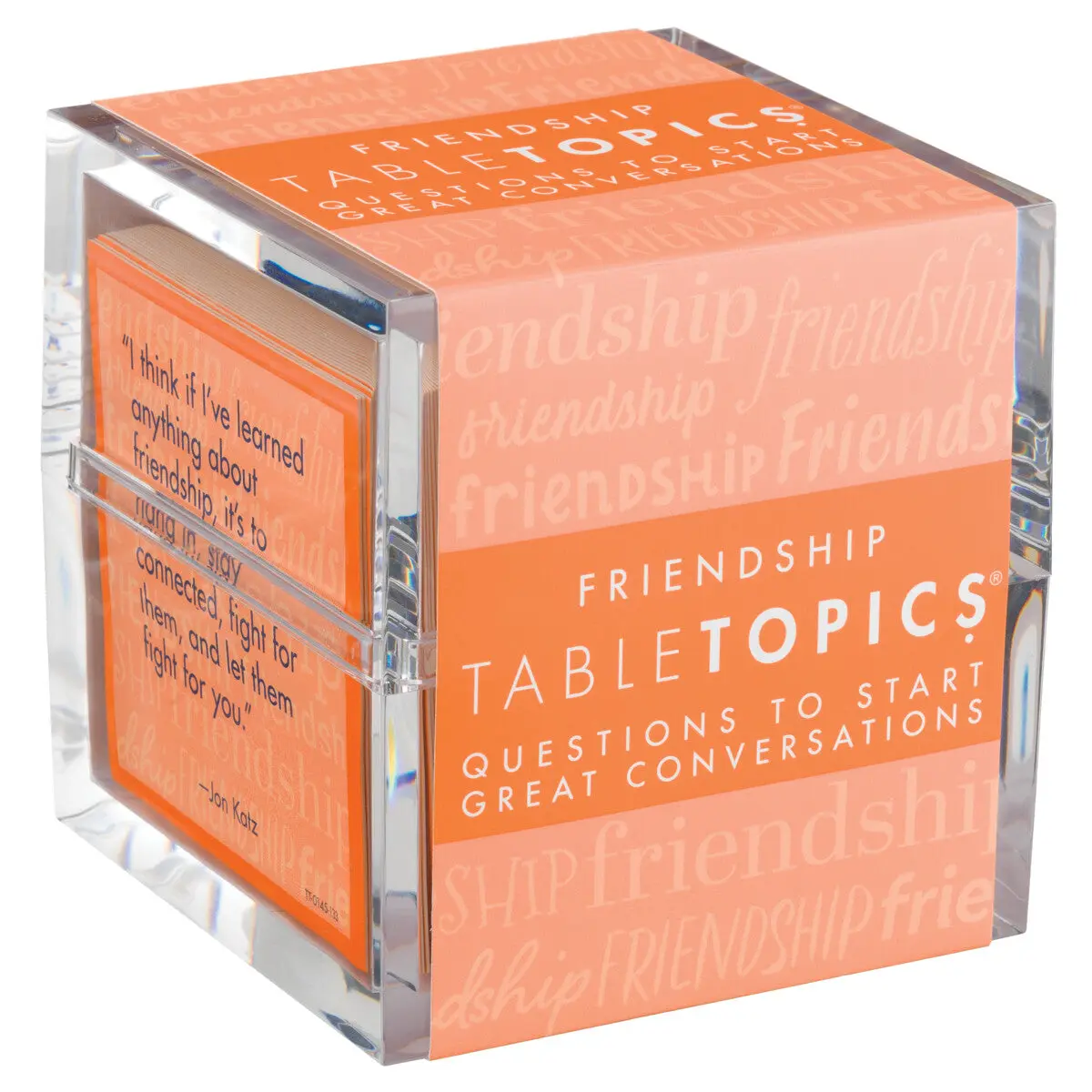 TableTopics Friendship Conversation Cards - Heartwarming Quotes & Song Lyrics - Great Group Activity for Women, College Students, and Friends - Ideal for Girls' Nights