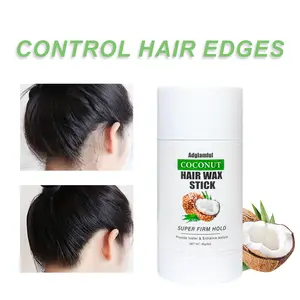 Adglamful Coconut Oil Hair Wax Stick – 24-Hour Strong Hold | Flyaway & Frizz Control for Ponytails & Updos | Multi-Functional Styling + Nourishing Formula for Texture & Shine Gel Haircare