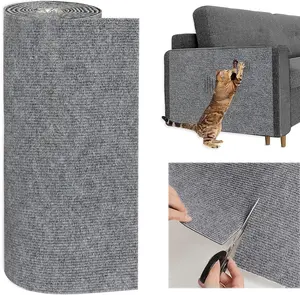 Cat Scratching Patches Cuttable Wall Mounted Scratcher Mats for Indoor Furniture Pet Supplies Wear-resistant Scratch Resistant Protector - 4Pcs