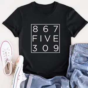 Menswear Short-Sleeve Round Neck Casual Streetwear Retro 80's Tommy Tutone Funny Graphic T-Shirt - Cotton Unisex, Music Lover Gift, Timeless Appeal