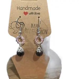 Crack Glass Bead Christmas Earrings with Glow-in-the-Dark Accent for all age