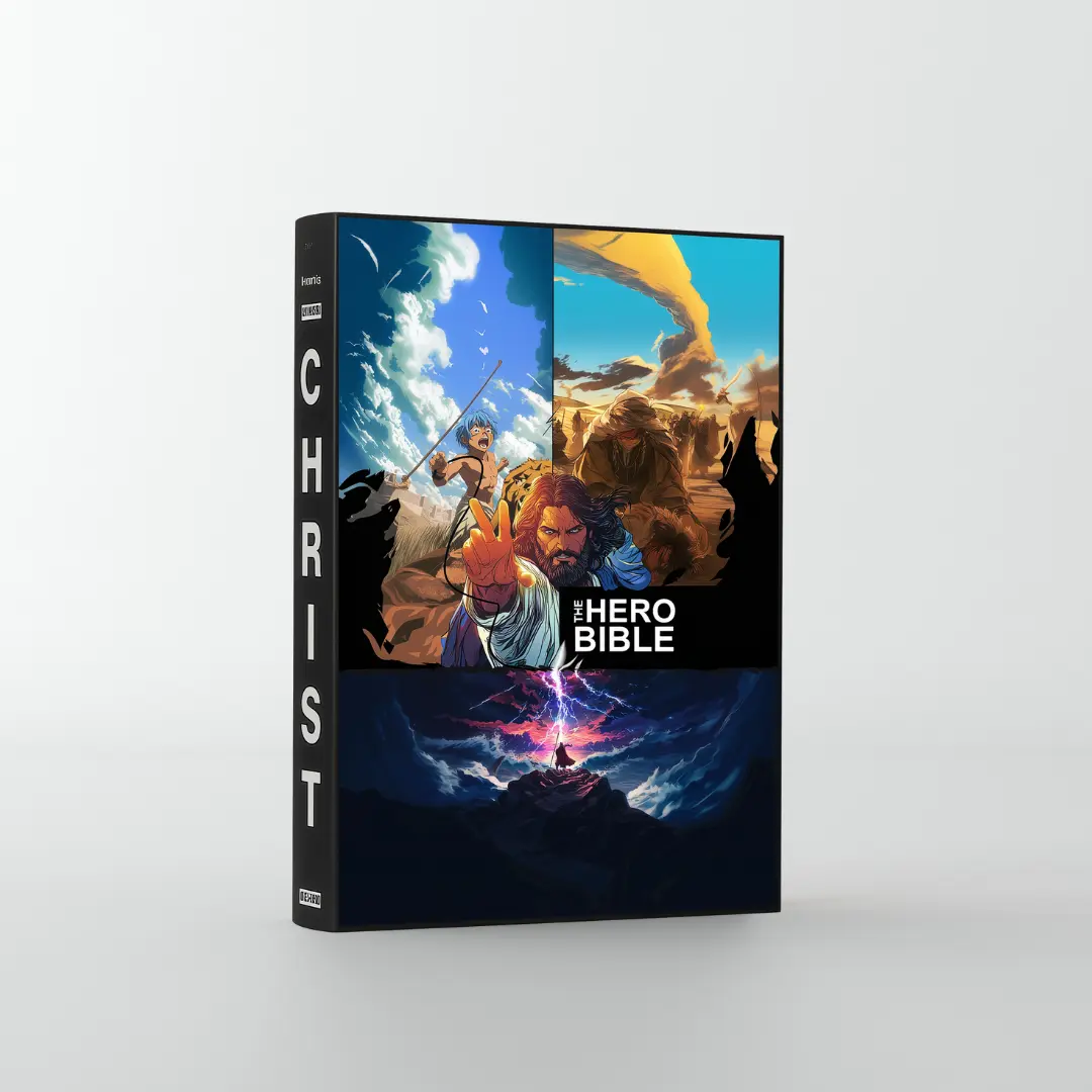 The Hero Bible - Hardcover Book | Inspired Action Style Packed Picture Book for Kids - Christian Comic Book with Bible Stories of Courage, Faith, Obedience & Redemption - Children's Bible Book Gift