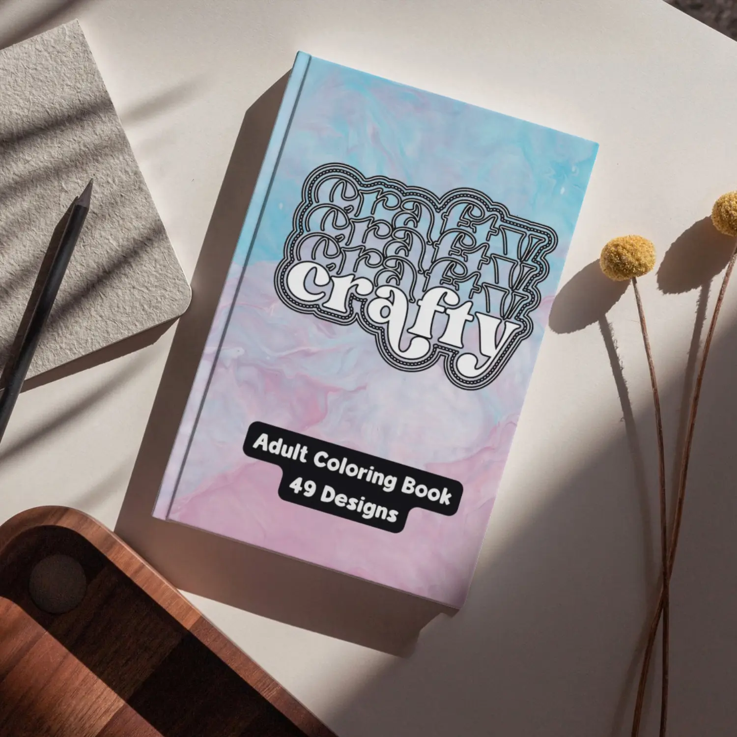 Crafty - Ultimate Adult Coloring Book  Stress Relief and Creativity - Created and Designed By Feisty Mom Designs